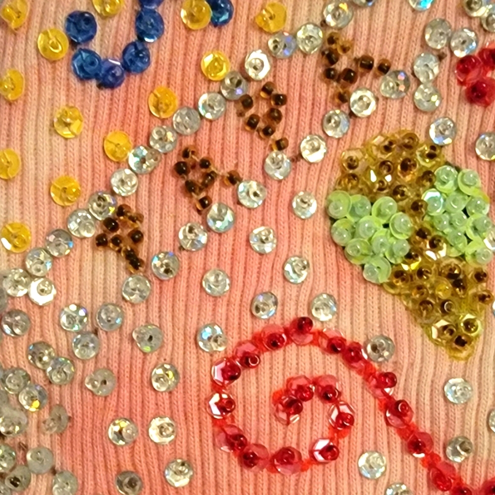 Sonia Trussardi Sepe sequin embellished tank top sz S - Picture 6 of 9